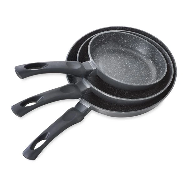 Lot 3 Poêles Avec Revêtement Dur Comme La Pierre 20, 24 Et 28 Cm 1 Lot 3 Poêles Avec Revêtement Dur Comme La Pierre 20, 24 Et 28 Cm