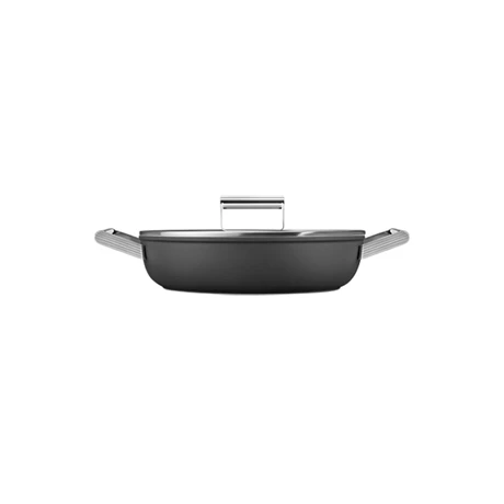 Smeg Sauteuse Aluminium Antiadhésive 28 Cm Noir Mat Avec Couvercle En Verre Trempé 3 Smeg Sauteuse Aluminium Antiadhésive 28 Cm Noir Mat Avec Couvercle En Verre Trempé – Image 3