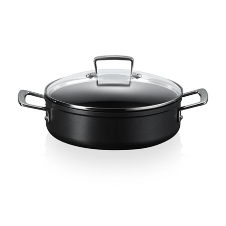 Le Creuset Sauteuse Rondeau Anti-adhérente Les Forgées 30 Cm Et Couvercle En Verre 1 Le Creuset Sauteuse Rondeau Anti-adhérente Les Forgées 30 Cm Et Couvercle En Verre