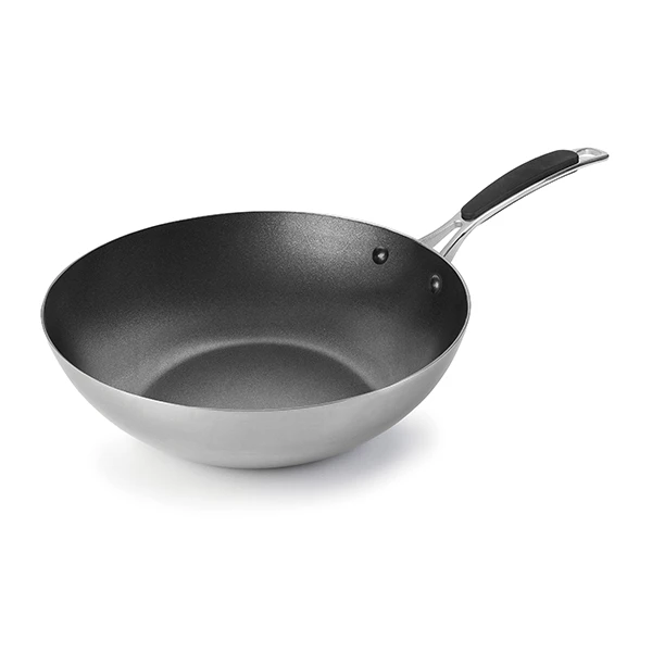 Wok Inox Anti Adhérent Trimetal 28 Cm 1 Wok Inox Anti Adhérent Trimetal 28 Cm