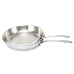 BEKA Lot 2 Poêles Tout Inox Belvia 24 Et 28 Cm