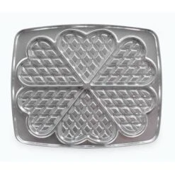 2 Plaques 6 Gaufres Cœurs Fonte Aluminium 23,8 Cm 030521