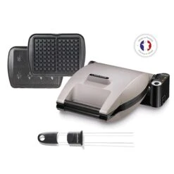 Gaufrier électrique Premium Gaufres® MINERAL 2 Plaques + Pique à Gaufres