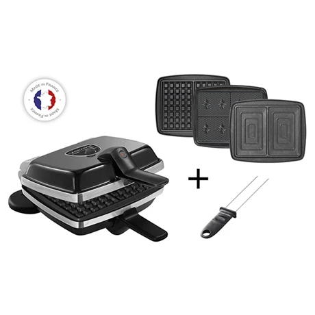 Gaufrier électrique Super 2 Antiadhésif 3 Plaques (gaufres, Gaufrettes Et Croque-monsieur) 1 Gaufrier électrique Super 2 Antiadhésif 3 Plaques (gaufres, Gaufrettes Et Croque-monsieur)